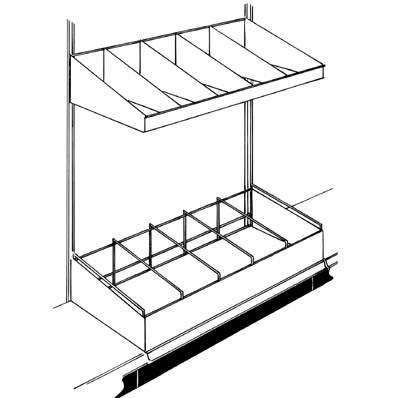 Retail Mop and Broom Shelving